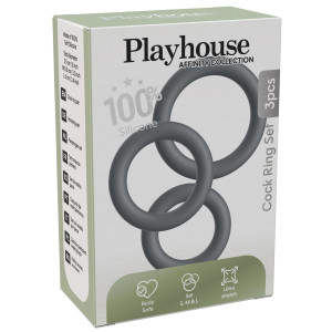 Lot de 3 Cockrings Silicone PLIZPLAY 35-45 mm