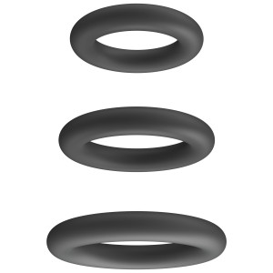 Lot de 3 Cockrings Silicone PLIZPLAY 35-45 mm