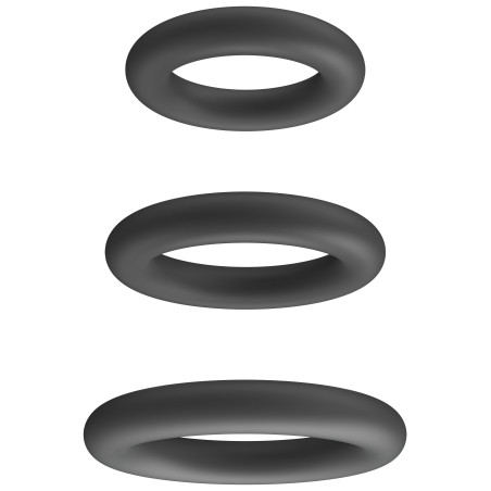 Lot de 3 Cockrings Silicone PLIZPLAY 35-45 mm