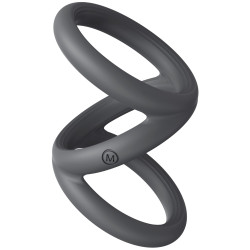 Cockring en silicone TRIPLICOCK M - Diamètre 45 mm
