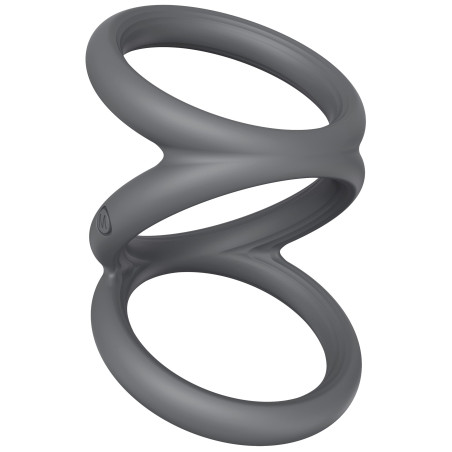 Cockring en silicone TRIPLICOCK M - Diamètre 45 mm