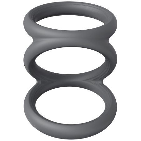 Cockring en silicone TRIPLICOCK M - Diamètre 45 mm