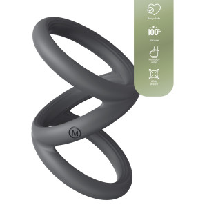 Cockring en silicone TRIPLICOCK M - Diamètre 45 mm