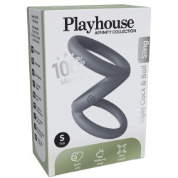Cockring en silicone TRIPLICOCK S - Diamètre 40 mm 2