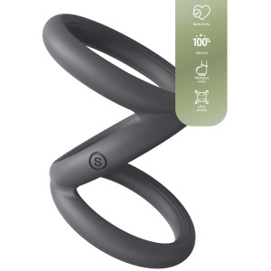 Cockring en silicone TRIPLICOCK S - Diamètre 40 mm