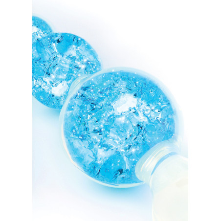 Chapelet anal CRYSTALTRIO Bleu 14 x 4.5cm