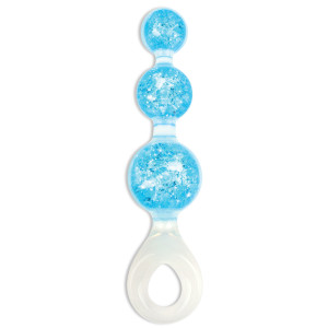 Chapelet anal CRYSTALTRIO Bleu 14 x 4.5cm