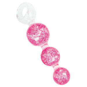 Chapelet anal CRYSTALTRIO Rose 14 x 4.5cm