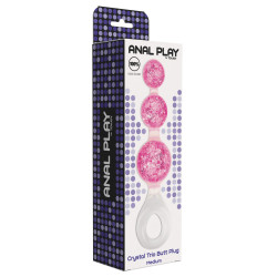 Chapelet anal CRYSTALTRIO Rose 14 x 4.5cm 2