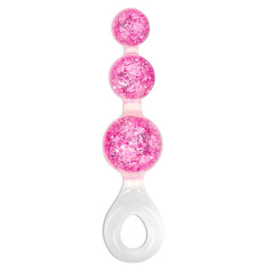 Chapelet anal CRYSTALTRIO Rose 14 x 4.5cm
