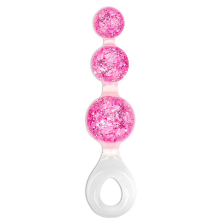 Chapelet anal CRYSTALTRIO Rose 14 x 4.5cm