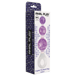 Chapelet anal CRYSTALTRIO Violet 14 x 4.5cm 2