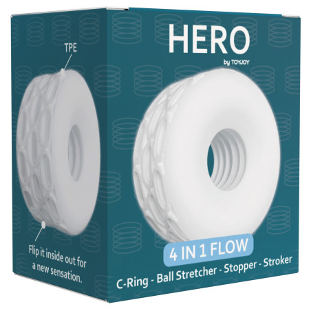 Ballstretcher HERO FLOW Blanc de ToyJoy