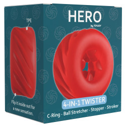 Ballstretcher HERO TWISTER Rouge de ToyJoy 2