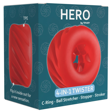 Ballstretcher HERO TWISTER Rouge de ToyJoy