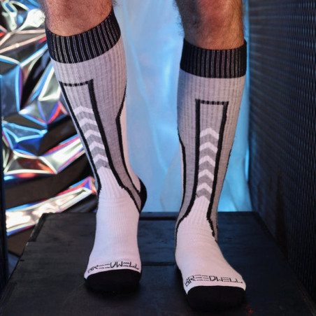 Chaussettes hautes SIR SPLURGE Breedwell Gris-Blanc