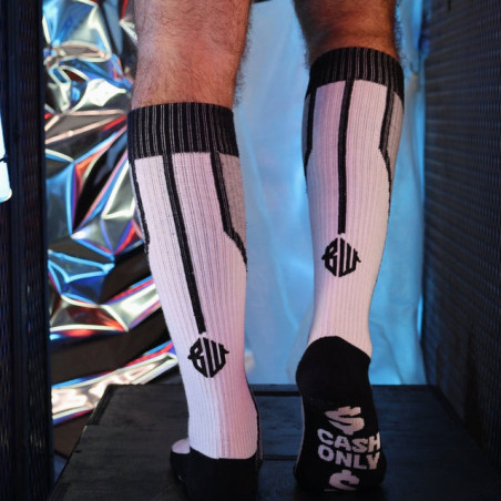 Chaussettes hautes SIR SPLURGE Breedwell Gris-Blanc