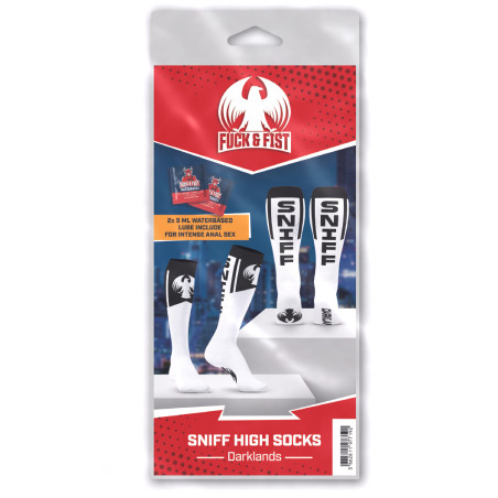 Chaussettes hautes DARKLANDS avec le mot SNIFF