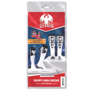 Chaussettes hautes DARKLANDS avec le mot PUPPY