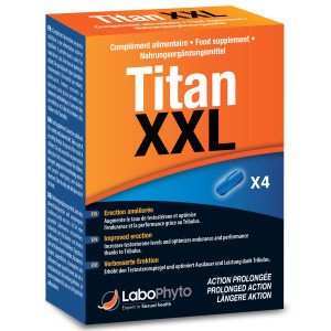 TITAN XXL Stimulant Action prolongée - 4 comprimés