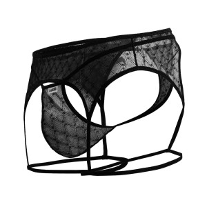 String et Porte-jarretelles GEOLIX Noir