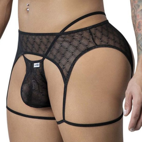 String et Porte-jarretelles GEOLIX Noir