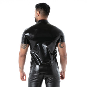 Polo en latex SECOND SKIN Noir de TOF Paris