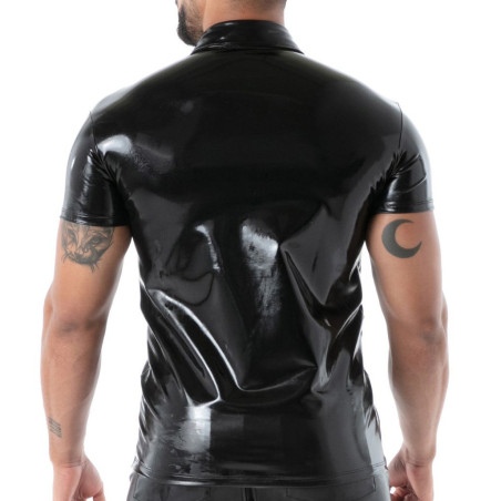 Polo en latex SECOND SKIN Noir de TOF Paris