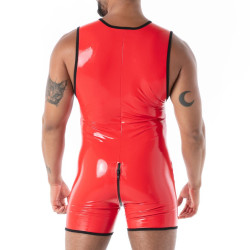 Body en latex avec zip intégral SECOND SKIN Rouge 2