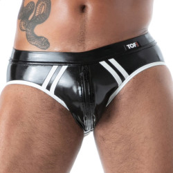 Bottomless en latex SECOND SKIN Noir de TOF Paris