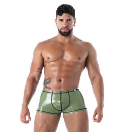 Boxer en latex SECOND SKIN Kaki de TOF Paris