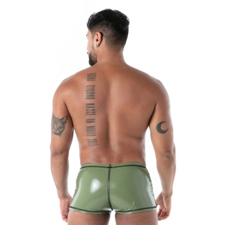 Boxer en latex SECOND SKIN Kaki de TOF Paris