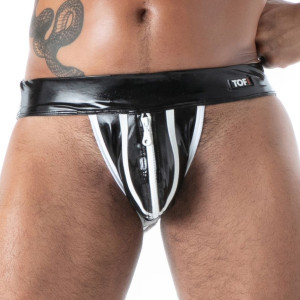Jockstrap en latex avec Zip SECOND SKIN Noir