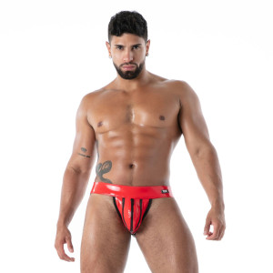 Jockstrap en latex Rouge SECOND SKIN de TOF Paris