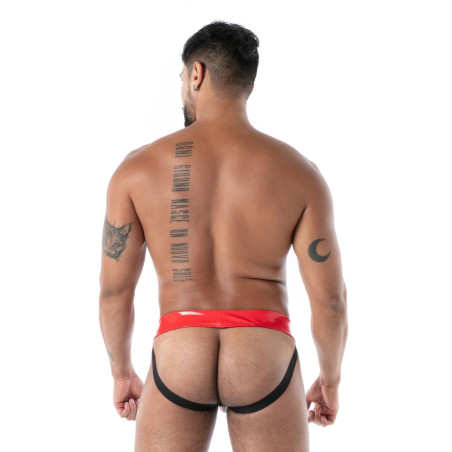 Jockstrap en latex Rouge SECOND SKIN de TOF Paris