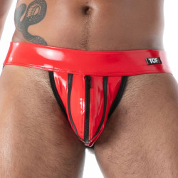 Jockstrap en latex Rouge SECOND SKIN de TOF Paris