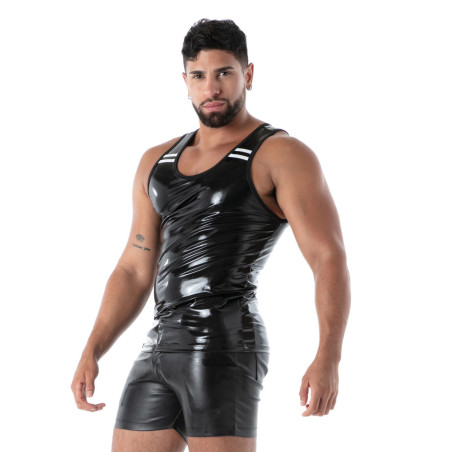 Débardeur en latex noir SECOND SKIN de TOF Paris
