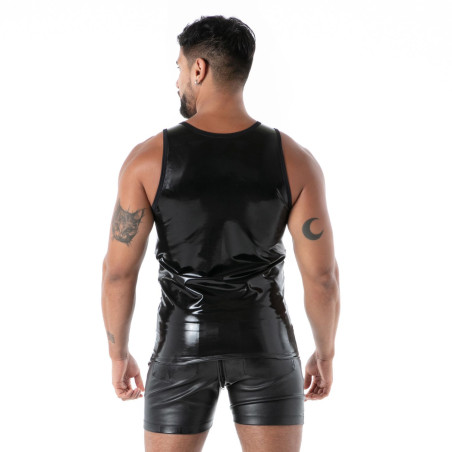 Débardeur en latex noir SECOND SKIN de TOF Paris