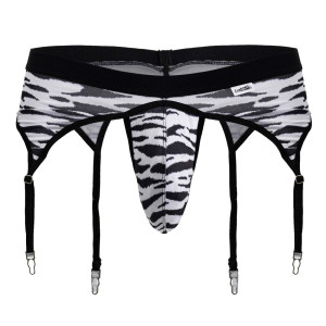 String Porte-Jarretelles ZIBROS Noir-Blanc