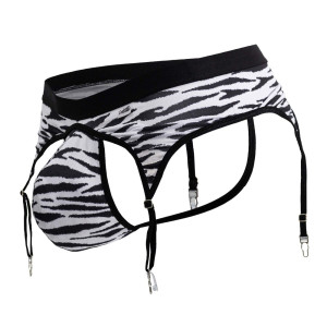 String Porte-Jarretelles ZIBROS Noir-Blanc