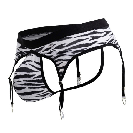 String Porte-Jarretelles ZIBROS Noir-Blanc