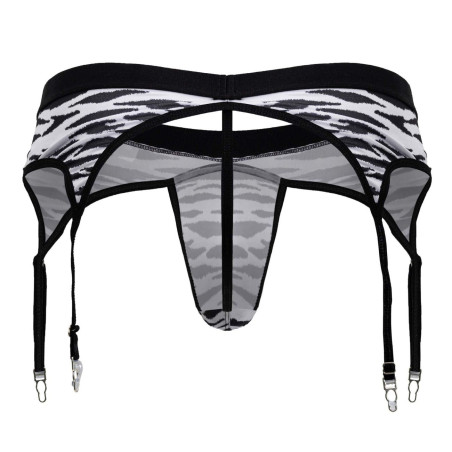 String Porte-Jarretelles ZIBROS Noir-Blanc
