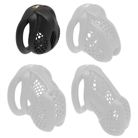Cage de chasteté MAYAK Noire S de 3 x 3.3 cm
