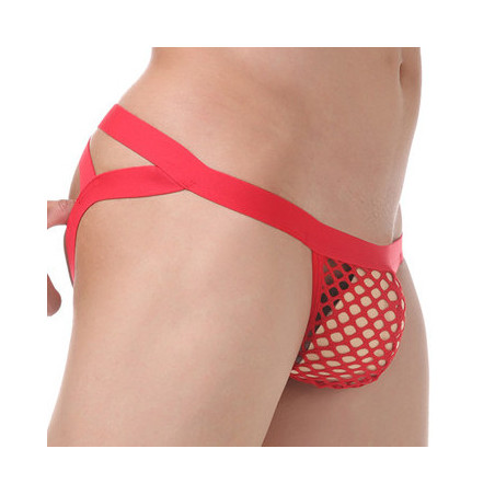 Jockstrap sexy CROSSNET Rouge