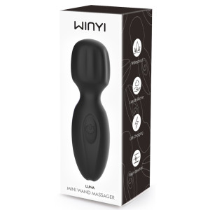 Mini Wand LUNIUS 11 cm Noir de SuckMeToys