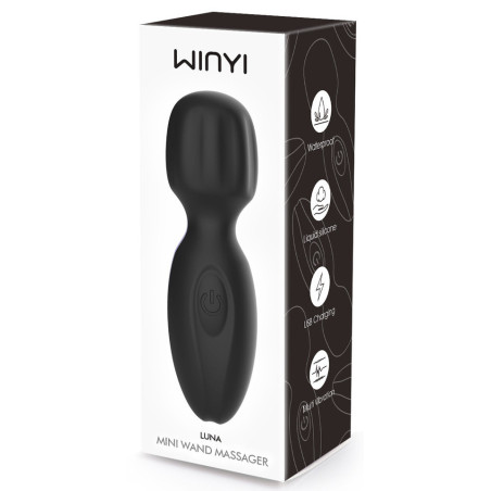 Mini Wand LUNIUS 11 cm Noir de SuckMeToys