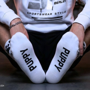 Chaussettes SNEAKFREAXX PUPPY Blanc-Noir