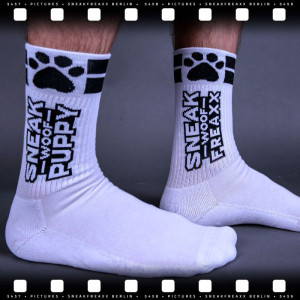 Chaussettes SNEAKFREAXX PUPPY Blanc-Noir