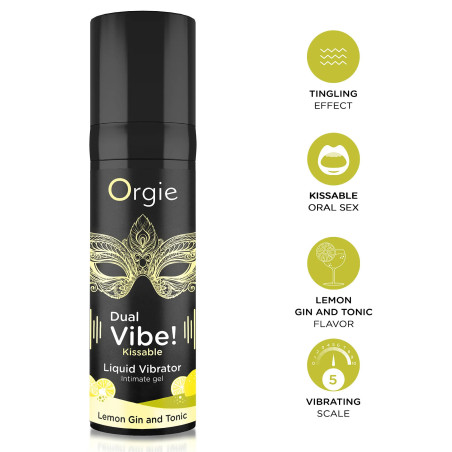 Gel Stimulant DUAL VIBE LEMON GIN TONIC 15ml