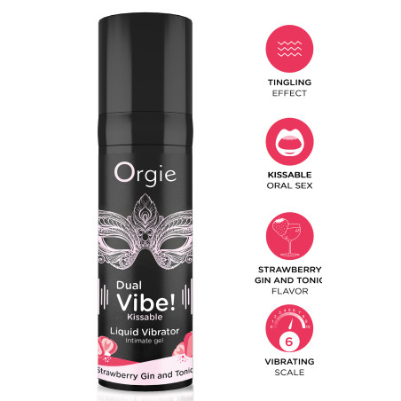 Gel Stimulant DUAL VIBE STRAWBERRY GIN TONIC 15ml